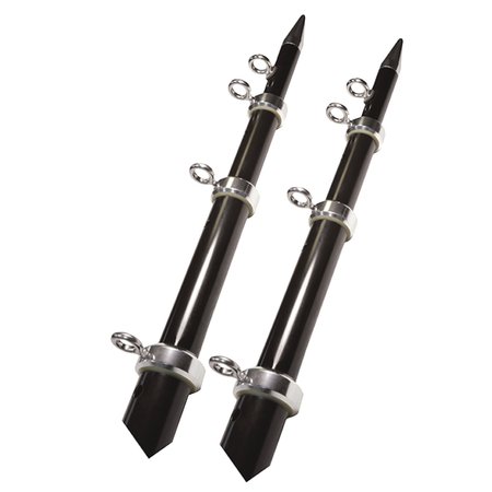 TACO METALS 15' Heavy Duty Black/Silver Telescoping Outrigger OT-0542BKA15-HD